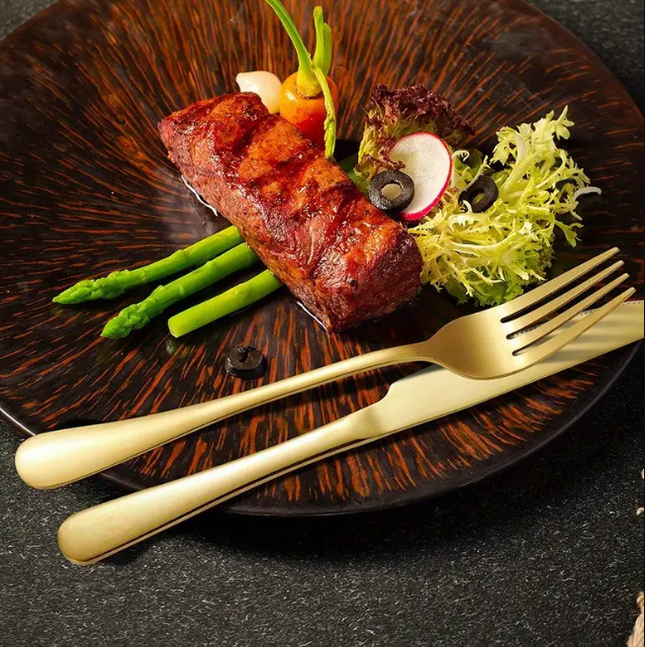 24 vnt. stalo įrankių komplektas, rinkinys "įvairių spalvų"