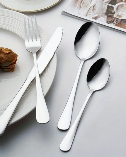 24 vnt. stalo įrankių komplektas, rinkinys "įvairių spalvų"