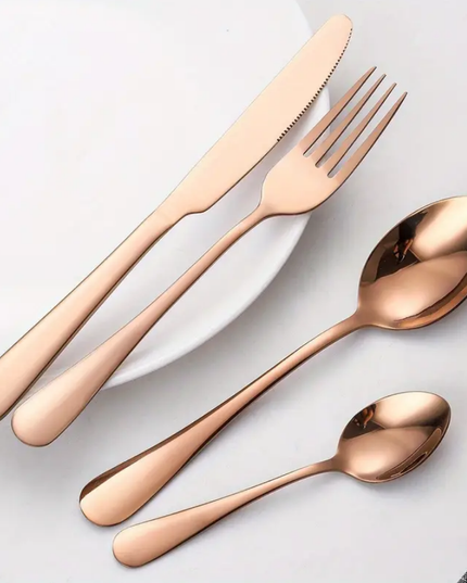 24 vnt. stalo įrankių komplektas, rinkinys "įvairių spalvų"