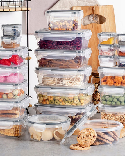 24x Virtuvinis maisto laikymo indelis, maisto dėžutė, talpyklų rinkinys