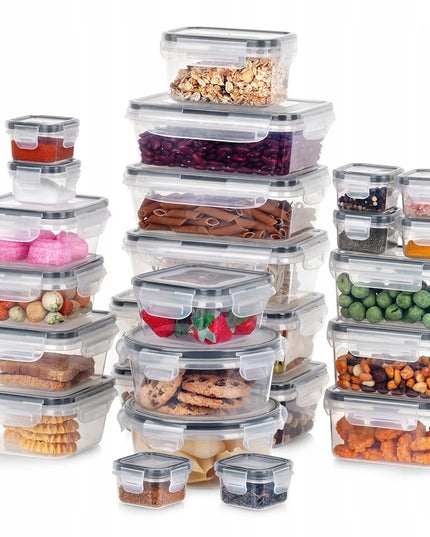 24x Virtuvinis maisto laikymo indelis, maisto dėžutė, talpyklų rinkinys