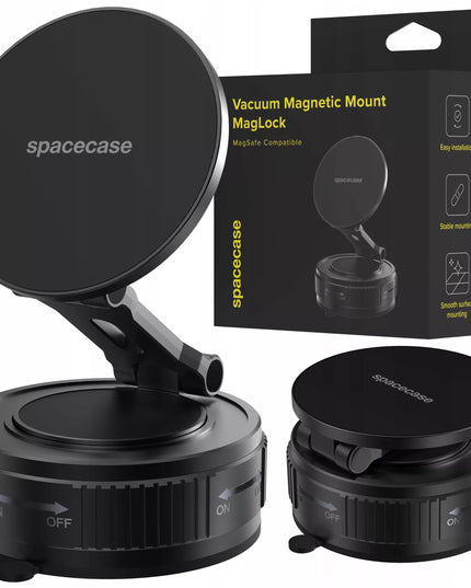 Automobilinis telefono laikiklis su vakuuminiu siurbtuku, skirtas MagSafe, montuojamas ant stiklo