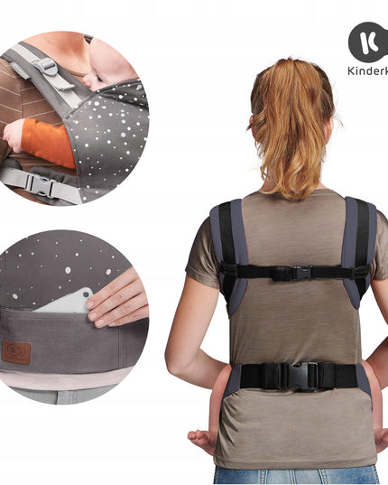 Ergonomiška vaikiška nešynėlė NINO, 20 kg, pilkos spalvos, Kinderkraft