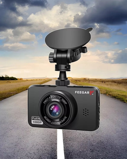 Automobilinis videoregistratorius Feegar Patrol su atbulinės eigos kamera, HDR ir Sony sensoriumi