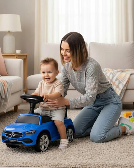 Sun Baby „Mercedes C-Class“ stumiamas paspirtukas-vaikštynė, mėlynas