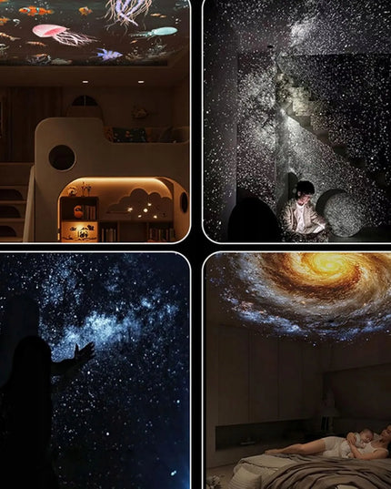Žvaigždėto dangaus projektorius „Galaxy“ 12 viename, naktinė lempa