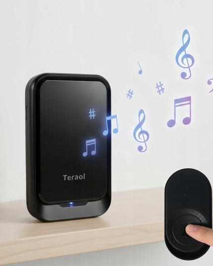 Belaidis durų ir vartelių skambutis, lauko, atsparus vandeniui, su USB baterija