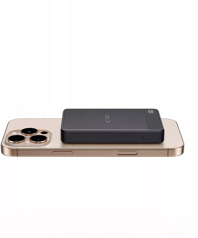 2 viename išorinė baterija Powerbank su MagSafe 5000mAh 15W LED