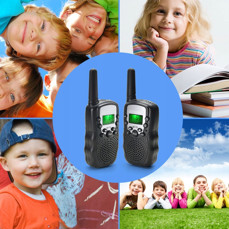 2 x RADijo ryšio (Walkie Talkie) racijos PMR su žibintuvėliu ir ekranu