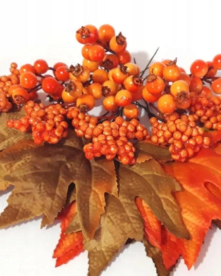 Rudeniniai šešėliuoti lapai, 40 vnt./16 cm, dekoratyviniai oranžiniai lapeliai