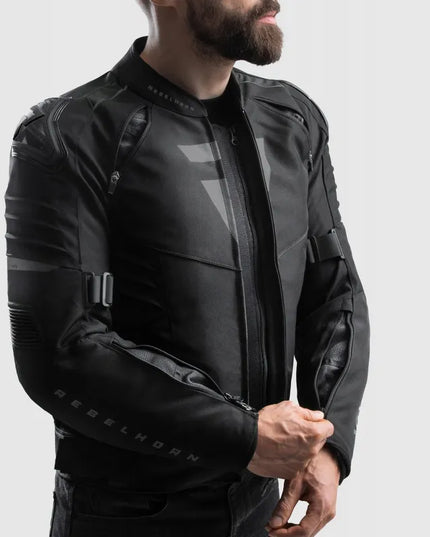 REBELHORN VANDAL 2 TEX BLACK tekstilinė motociklininko striukė S dydis