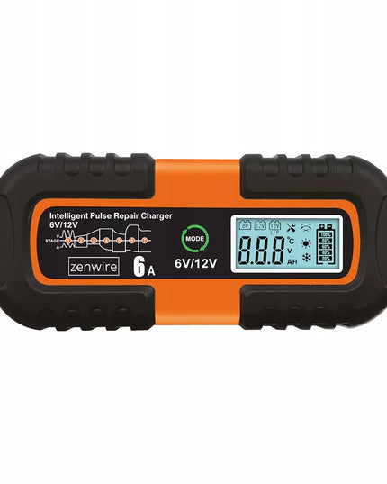 Zenwire automobilinis akumuliatoriaus įkroviklis su remonto funkcija AGM 6V 12V 6A
