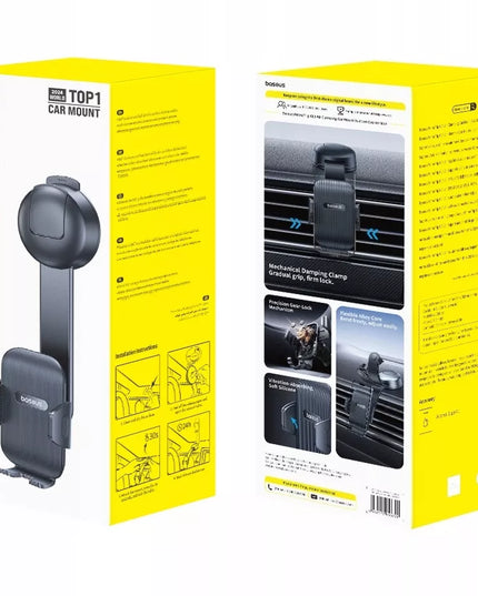BASEUS automobilinis telefono laikiklis ant prietaisų skydelio su siurbtuku 360 tvirtas