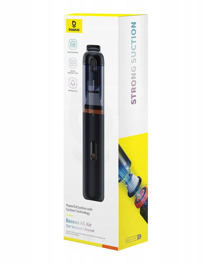 Baseus A5 Air automobilinis dulkių siurblys, 12 000 Pa, 90 W, juodas