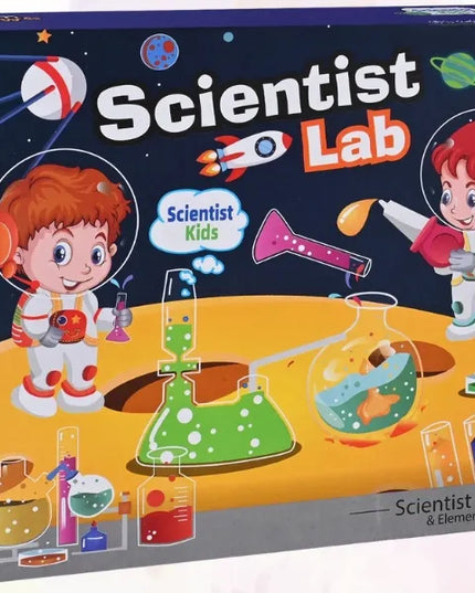 Mažojo chemiko rinkinys: laboratorija, 80 eksperimentų, ugnikalnis vaikams + el. knyga