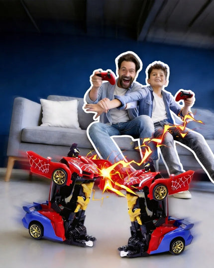 2 viename nuotoliniu būdu valdomas automobilis-robotas, sukasi 360°, dovana vaikams