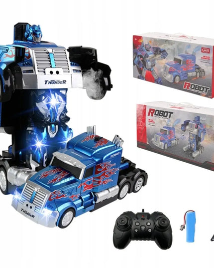 HollaKids 2 viename nuotoliniu būdu valdomas „Autobot Optimus“ robotas-automobilis su USB įkraunamu akumuliatoriumi