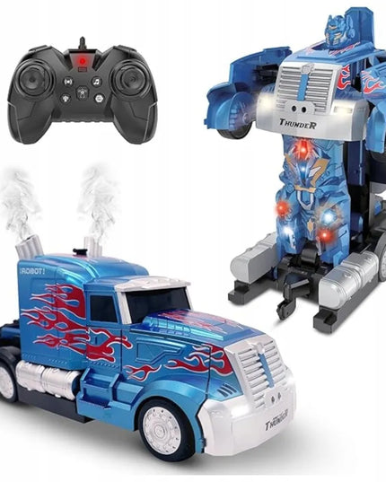 HollaKids 2 viename nuotoliniu būdu valdomas „Autobot Optimus“ robotas-automobilis su USB įkraunamu akumuliatoriumi