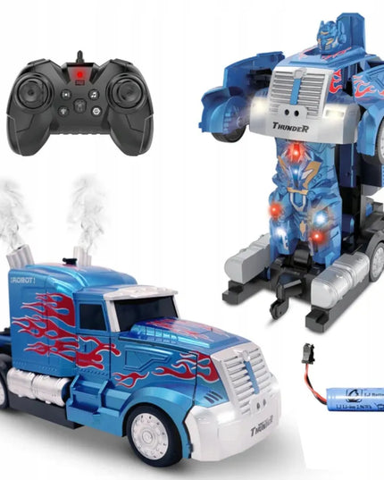 HollaKids 2 viename nuotoliniu būdu valdomas „Autobot Optimus“ robotas-automobilis su USB įkraunamu akumuliatoriumi