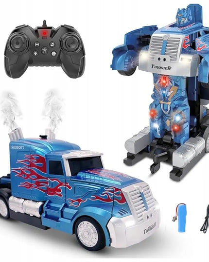 HollaKids 2 viename nuotoliniu būdu valdomas „Autobot Optimus“ robotas-automobilis su USB įkraunamu akumuliatoriumi