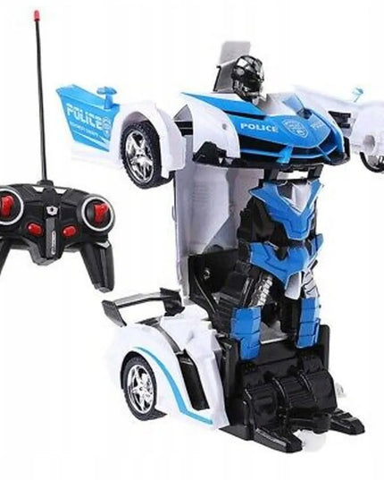 HollaKids „Autoboty 2w1“ – nuotoliniu būdu valdomas policijos automobilis-robotas, transformuojamas vienu mygtuku