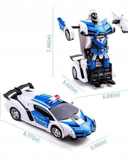 HollaKids „Autoboty 2w1“ – nuotoliniu būdu valdomas policijos automobilis-robotas, transformuojamas vienu mygtuku