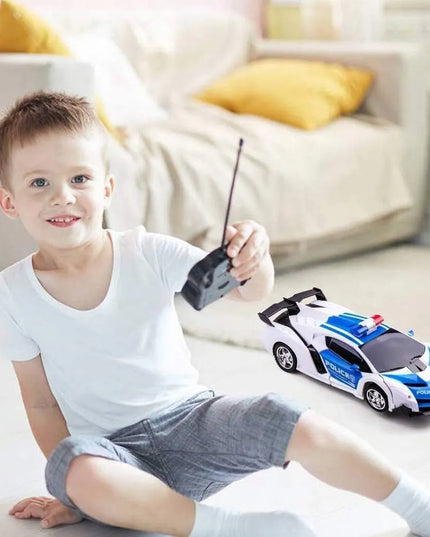 HollaKids „Autoboty 2w1“ – nuotoliniu būdu valdomas policijos automobilis-robotas, transformuojamas vienu mygtuku