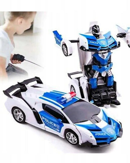HollaKids „Autoboty 2w1“ – nuotoliniu būdu valdomas policijos automobilis-robotas, transformuojamas vienu mygtuku