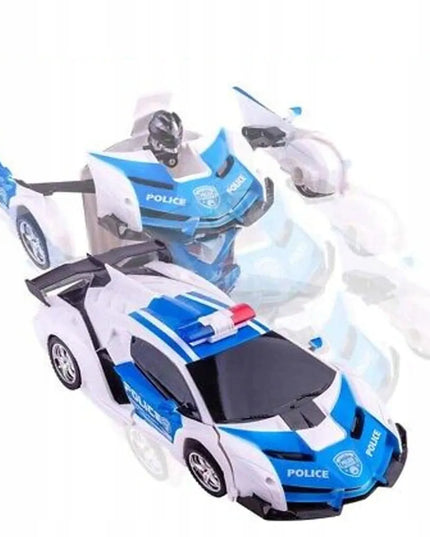 HollaKids „Autoboty 2w1“ – nuotoliniu būdu valdomas policijos automobilis-robotas, transformuojamas vienu mygtuku