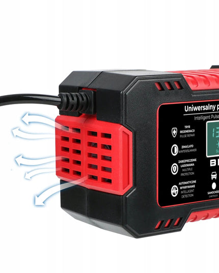 2 vnt. automatiniai išmanieji BLOW LCD 12 V 6 A akumuliatorių įkrovikliai
