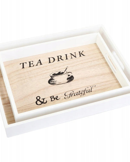 2x MEDINIS PADĖKLAS pusryčių padėklas patiekimo padėklas padavėjo