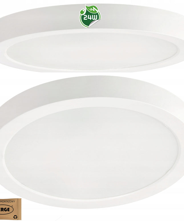 2x LED Panel Šviestuvas Lubinis Paviršinis 24W 2640lm 4000K Virtuvei