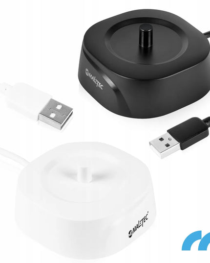2x Maltec Toothie X2in1 elektrinis dantų šepetėlis, 6 keičiamų galvučių rinkinys su įkrovikliu