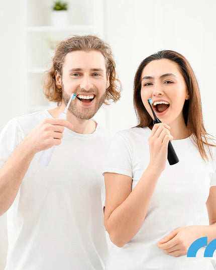 2x Maltec Toothie X2in1 elektrinis dantų šepetėlis, 6 keičiamų galvučių rinkinys su įkrovikliu