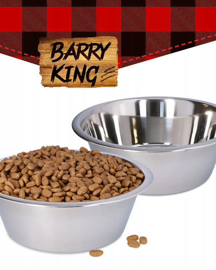 2x Barry King nerūdijančio plieno dubuo šunims, 4.7 l
