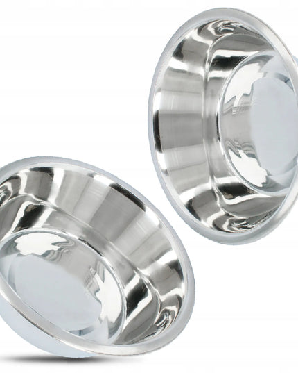2x dubenėliai šunims 2,8 l su reguliuojamu metaliniu stovu, juodi
