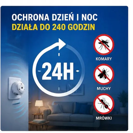 2x elektrinis vabzdžių naikintuvas nuo uodų ir musių + 2x keičiamos kasetės