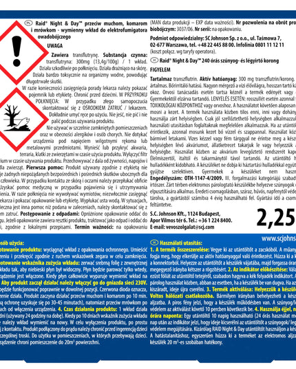2x elektrinis vabzdžių naikintuvas nuo uodų ir musių + 2x keičiamos kasetės