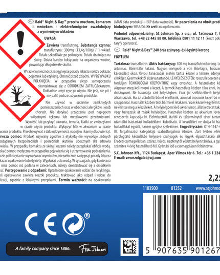 2x elektrinis vabzdžių naikintuvas nuo uodų ir musių + 2x keičiamos kasetės