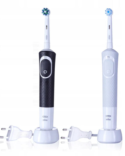 2x Oral-B Vitality 100 elektrinių dantų šepetėlių rinkinys, juodas ir baltas