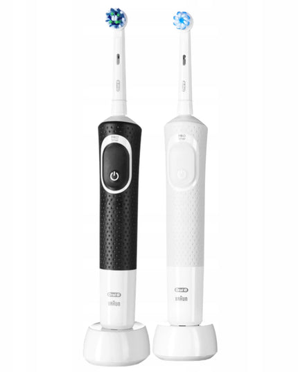 2x Oral-B Vitality 100 elektrinių dantų šepetėlių rinkinys, juodas ir baltas