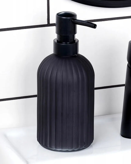 2x Vilde juodi stikliniai muilo dozatoriai, 400 ml
