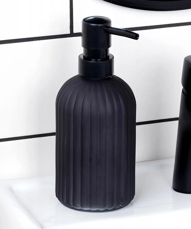 2x Vilde juodi stikliniai muilo dozatoriai, 400 ml