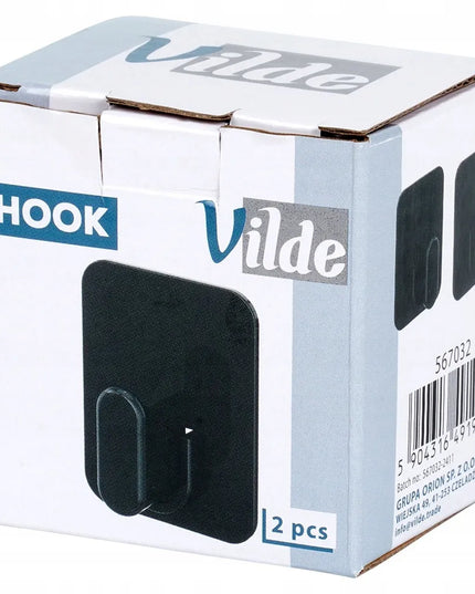 2x Vilde lipnūs kabliukai rankšluosčiams bei virtuvės įrankiams, juodi