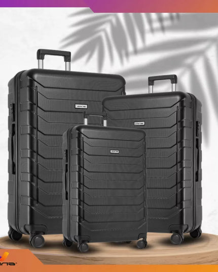 3 kelioninių lagaminų rinkinys 3-in-1 ABS bagažas ant ratukų 94L+63L+40L
