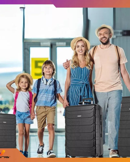 3 kelioninių lagaminų rinkinys 3-in-1 ABS bagažas ant ratukų 94L+63L+40L