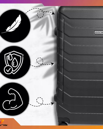 3 kelioninių lagaminų rinkinys 3-in-1 ABS bagažas ant ratukų 94L+63L+40L