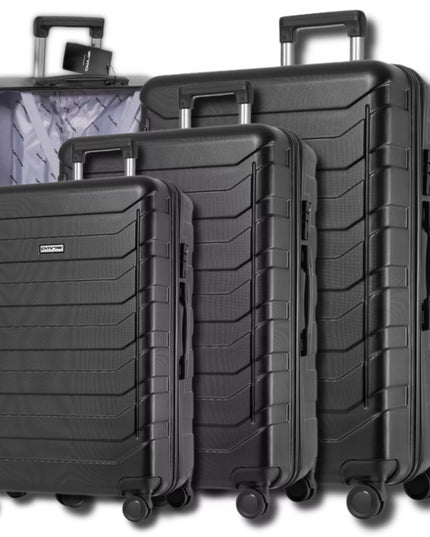 3 kelioninių lagaminų rinkinys 3-in-1 ABS bagažas ant ratukų 94L+63L+40L