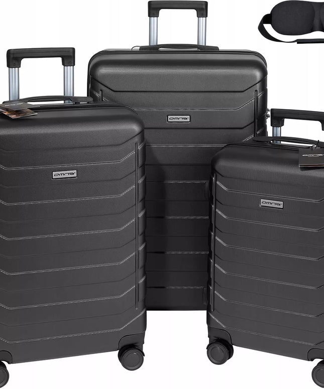 3 kelioninių lagaminų rinkinys 3-in-1 ABS bagažas ant ratukų 94L+63L+40L