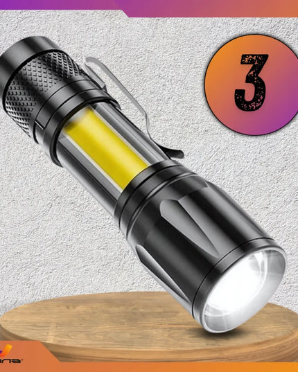 3 LED taktinių žibintuvėlių rinkinys Omna